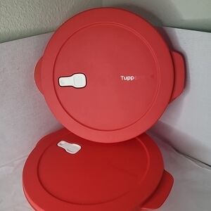 Tupperware 2 Set Bowls With Red Airtight Lid Set